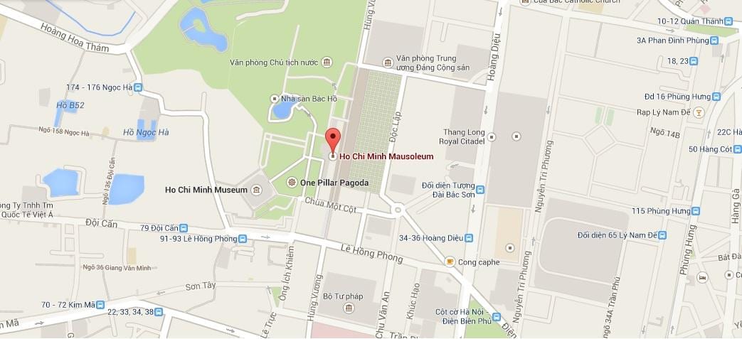 Karte, ho chi minh mauzolejs