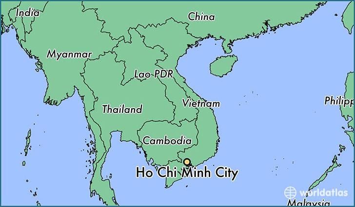 Karte, ho chi minh city pasaulē