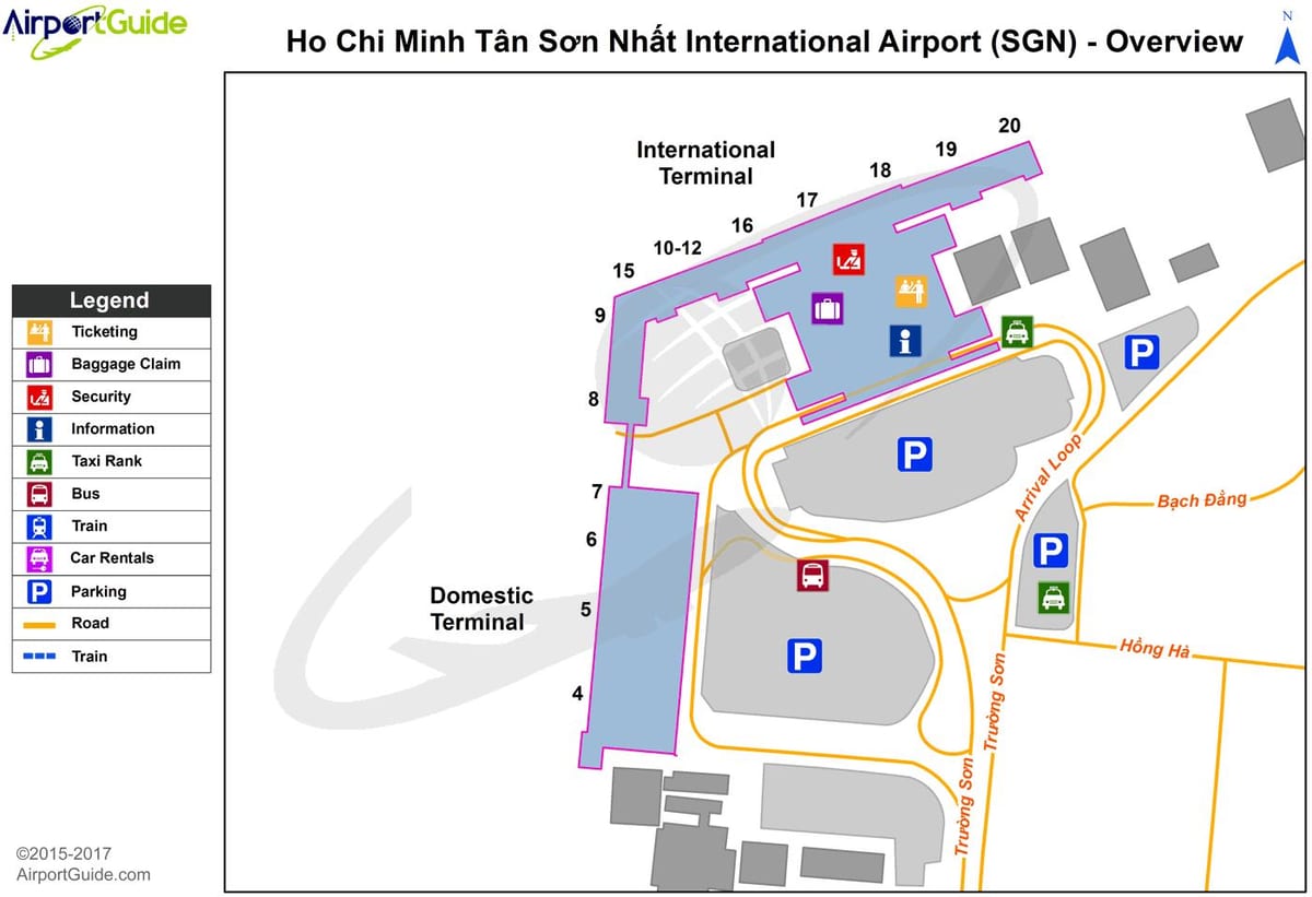 tan son nhat starptautiskā lidosta map