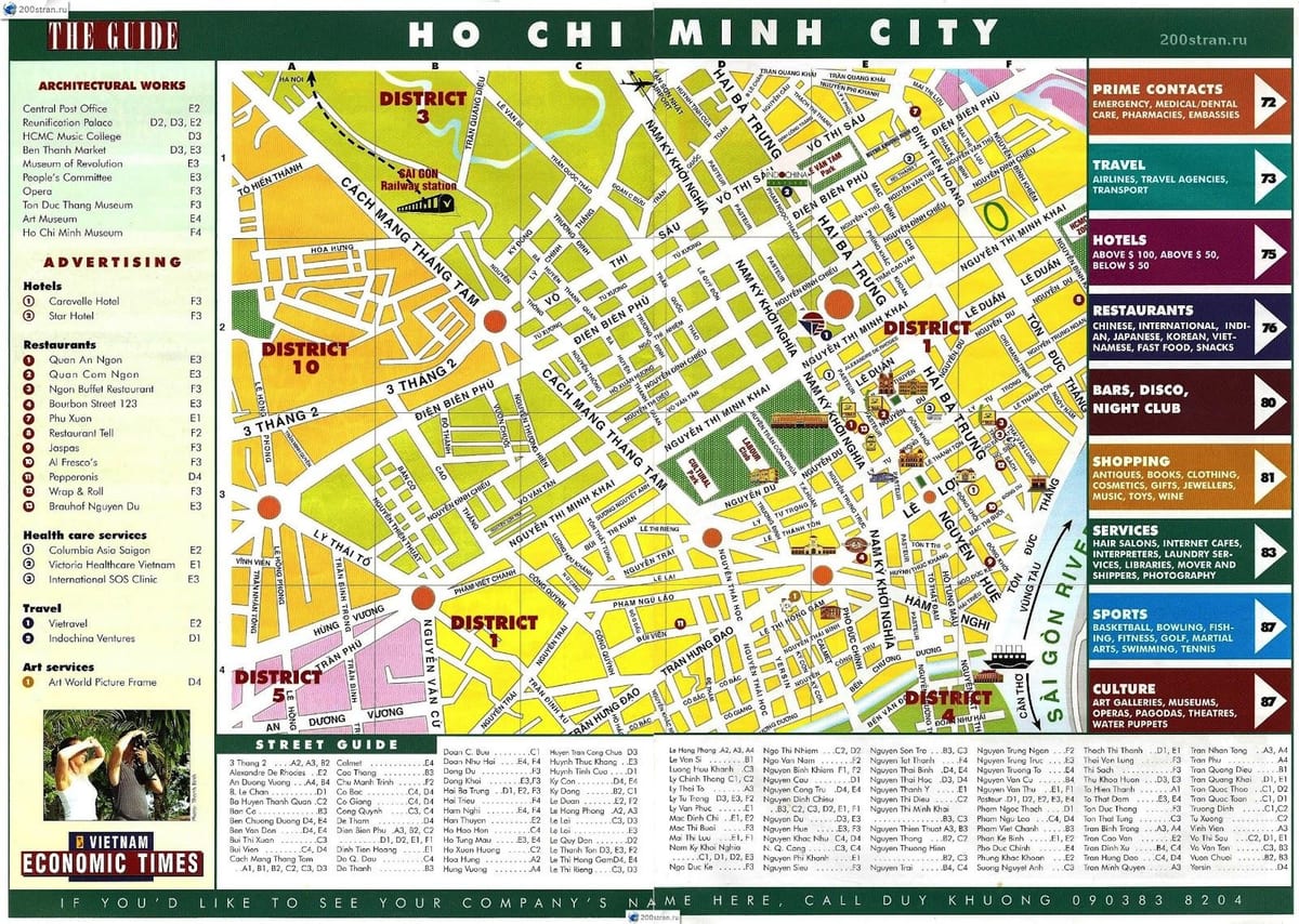 karte, ho chi minh vjetnama